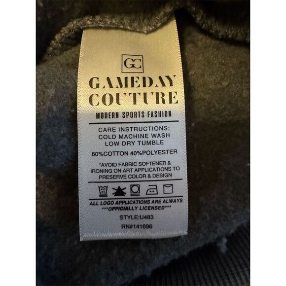 Gameday Couture Detroit Lions Women's 2XL Gray Oversized Crewneck Sweatshirt - Picture 8 of 8